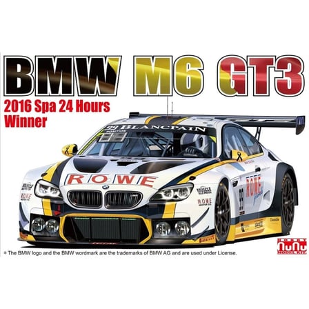 Nunu PN24001, 1/24 Bmw M6 GT3 2016 24 Hours of Spa araba maketi