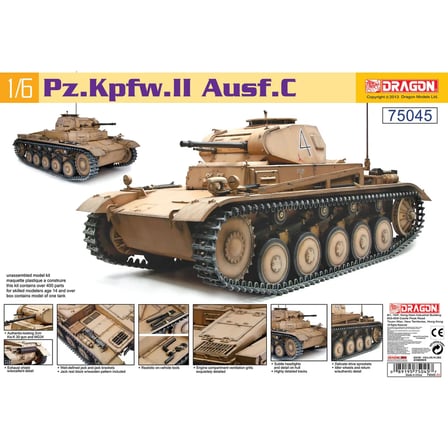 1/6 Pz.Kpfw.II Ausf. C Hafif Tank Maketi, Dragon 75042