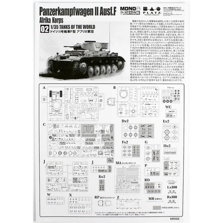 Dragon MD002, 1/35 Panzerkampfwagen II Ausf. F Plastik Maketi