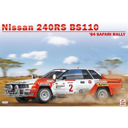 Nunu BX24041, 1/24 Nissan 240 RS BS110 1984 Safari Rally araba maketi