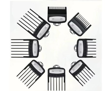 Saç Kesme Makinesi için Metal Berber Tıraş Makinası Tarağı, Profesyonel, 8 Parça Set, Çok Modelle Uyumlu