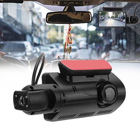 Araç İçi &amp;amp; Dışı Çift Lensli WiFi Kamera – 1080P HD,Gece Görüşlü, G-Sensörlü DVR Dashcam (5224)