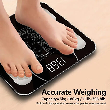 Siyah Akıllı Dijital Baskül FS-550 (5224)