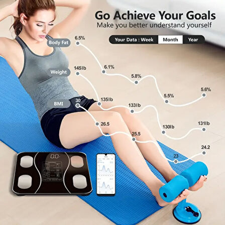 Siyah Akıllı Dijital Baskül FS-550 (5224)