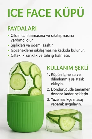 Ice Roller Buz Silindiri Terapi Etkili Yüz Masaj Ve Cilt Bakım Aleti (5224)