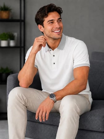 Erkek Çekmeyen Pamuklu Kumaş Kıvrılmaz Polo Yaka T-shirt