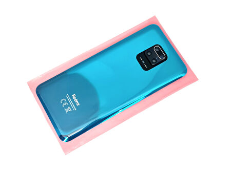 Tkgz Xiaomi Redmi NOTE 9 PRO Arka Kapak Batarya Kapağı (Cam Kamera Camı) Mavi