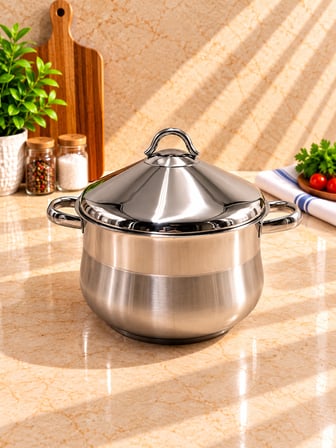 Bonera 24 cm 7,5 LT 18/10 Çelik Derin Tencere 16 cm Derinlik