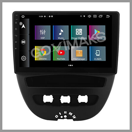 GOVİMAKS CITROEN C1 2007-2013 6 GB RAM 128 GB HAFIZA ANDROID MULTIMEDIA TEYP