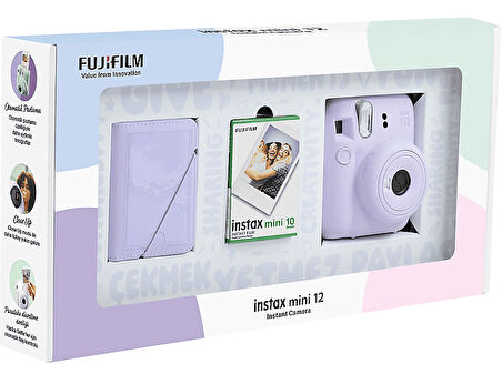 FUJIFILM Mini 12 Eko Bundle Box Anlık Fotoğraf Makinesi Lila