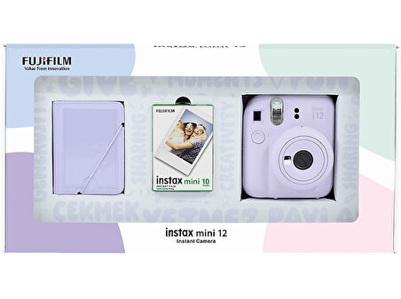 FUJIFILM Mini 12 Eko Bundle Box Anlık Fotoğraf Makinesi Lila