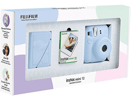 FUJIFILM Mini 12 Pastel Eko Bundle Box Anlık Fotoğraf Makinesi Mavi