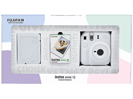 FUJIFILM Mini 12 Eko Bundle Box Anlık Fotoğraf Makinesi Beyaz