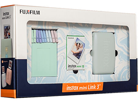 FUJIFILM Mini Link 3 S Bundle Box Anlık Fotoğraf Yazıcısı Yeşil