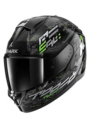 Shark Rıdıll 2 Molokai Mat Yeşil Siyah Kapalı Kask
