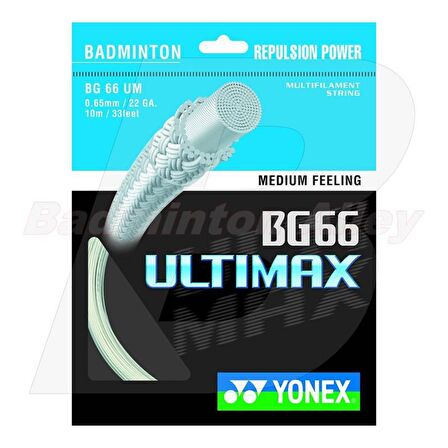 YONEX BG 66 ULTIMAX BADMİNTON KORDAJI BEYAZ (10m)