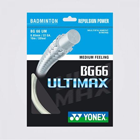 YONEX BG 66 ULTIMAX BADMİNTON KORDAJI BEYAZ (10m)