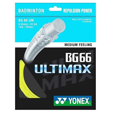 YONEX BG 66 ULTIMAX BADMİNTON KORDAJI SARI (10m)