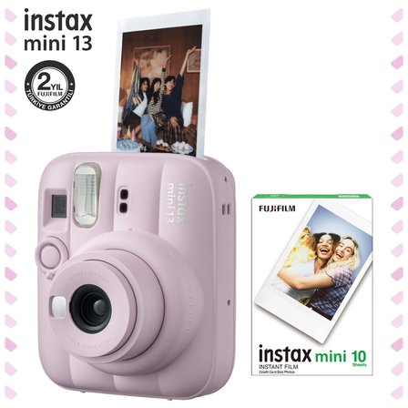Instax mini 13 Pembe Fotoğraf Makinesi ve 10'lu Mini Film