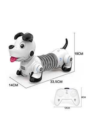 Uzaktan Kumandalı Işıklı ve Sesli Akıllı Robot Köpek 33 cm Sesli Full Fonksiyon Köpek