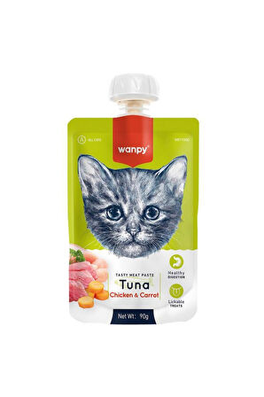 Wanpy Taze Ton Balıklı & Tavuklu Kedi Et Ezmesi 90 Gr. X 3 Adet