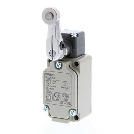 OMRON WLCA2GNOMR Limit switch, makaralı kol: R38 mm, ön hareket 15±5°, DPDB, Pg13.5 