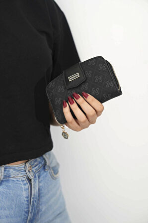 Silver Polo  Kadın Portföy Çantası 874-45486 SILVER POLO Kadın PORTFÖY M178 SİYAH-MAT SİYAH