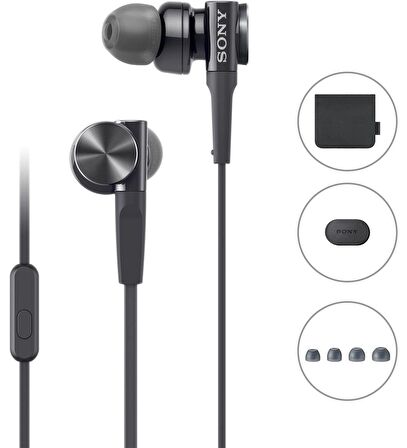 Sony MDR-XB75AP Ekstra Bas Kulak İçi Kulaklık - (Siyah)