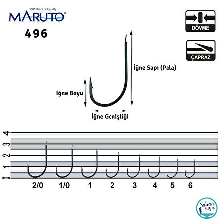 Maruto 496 Tekli İğne Mavi #1 (50 adet)