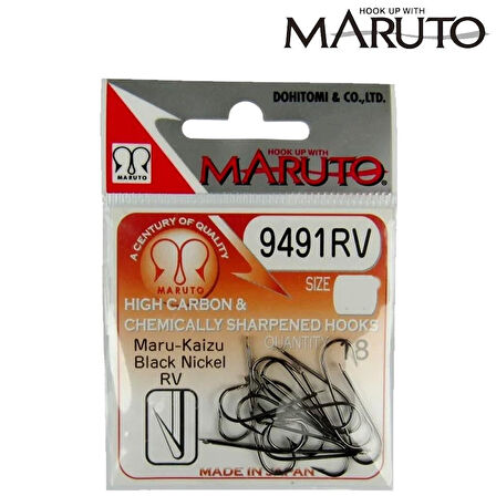 Maruto 9491RV Maru-Kaizu Çapraz Olta İğnesi Black Nickel-NO:14
