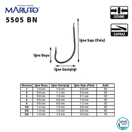 Maruto 5505 BN Tekli İğne Siyah #1 (29 adet)