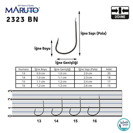 Maruto 2323 BN Tekli İğne Siyah #13 (20 adet)