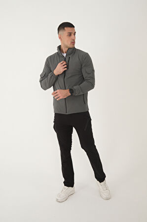 Camp490 Outdoor Tactical Çok Cepli Su İticili Erkek Mevsimlik Taktik Likralı Mont