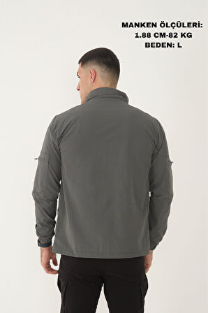 Camp490 Outdoor Tactical Çok Cepli Su İticili Erkek Mevsimlik Taktik Likralı Mont