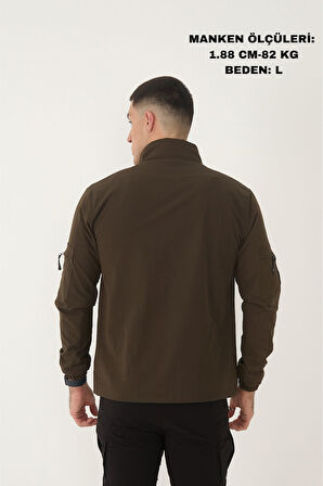 Camp490 Outdoor Tactical Çok Cepli Su İticili Erkek Mevsimlik Taktik Likralı Mont