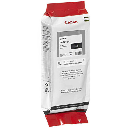 Canon PFI-207BK-8789B001 Siyah Orijinal Kartuş