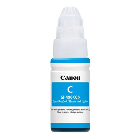 Canon GI-490C Kutusuz Mavi Orjinal Mürekkep