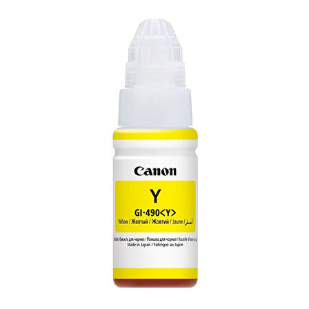 Canon GI-490Y Kutusuz Sarı Orjinal Mürekkep