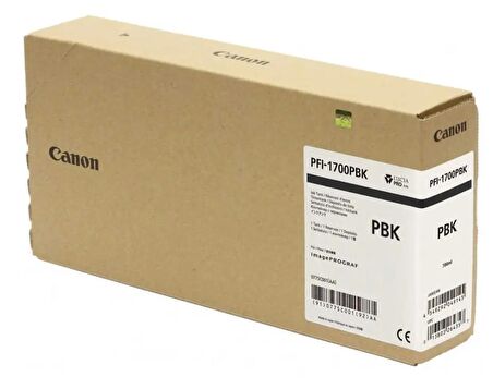 Feyza Bilişim Canon (0775C001) PFI-1700 PBK (Photo Black ) 700 ml Orjinal Mürekkep Kartuşu