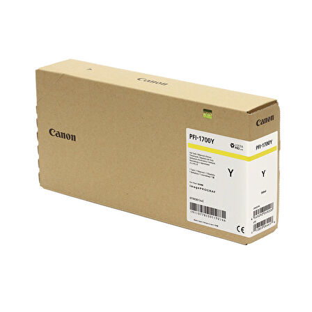 Feyza Bilişim® Canon PFI-1700 Y (Yellow) Sarı Plotter Orijinal Mürekkep Kartuş 700 ml. (0778C001)