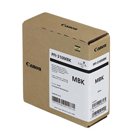 Feyza Bilişim® Canon PFI-310 MBK (Matt Black) Matt Siyah Plotter Orijinal Mürekkep Kartuş 330 ml. (2358C001)