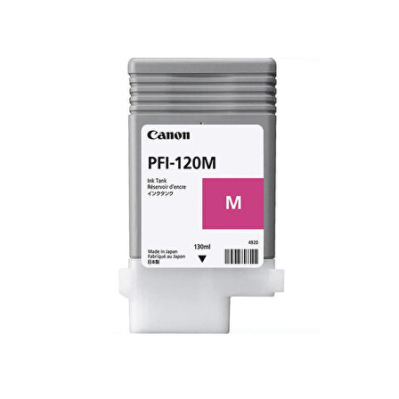 Feyza Bilişim® Canon PFI-120 M (Magenta) Kırmızı Plotter Orijinal Mürekkep Kartuş 130 ml. (2887C001)