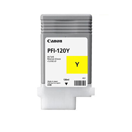 Feyza Bilişim® Canon PFI-120 Y (Yellow) Sarı Plotter Orijinal Mürekkep Kartuş 130 ml. (2888C001)