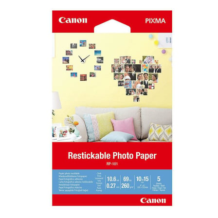 Canon Yeniden Yapıştırılabilir Fotoğraf Kağıdı RP-101 4x6 5