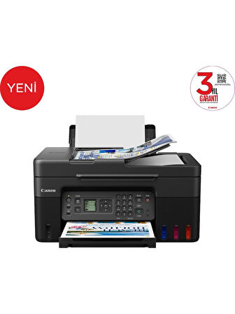 (OUTLET) Canon PIXMA G4470 Çok Fonksyonlu Renkli Mürekkep Tanklı Yazıcı/ Fotokopi + Tarama + Faks/ Wifi/ Airprint (Canon Eurasia Garantili)