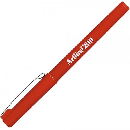 Artline Keçe Uçlu Yazı Kalemi Uç0,6mm Koyu Kırmızı 210N