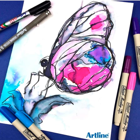Artline Supreme Mor Brush Uçlu Kalem