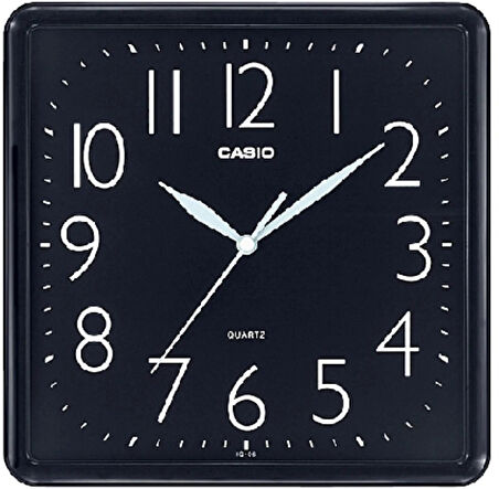 CASIO IQ-06-1DF SİYAH 24CM KARE DUVAR SAATİ