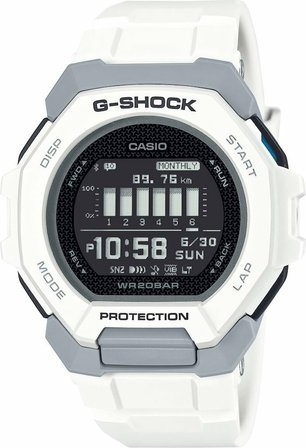 Casio GBD-300-7DR Quartz Silikon Beyaz 20 ATM 47 mm Erkek Kol Saati