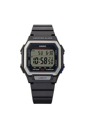 Casio W-738H-1AVDF Erkek Kol Saati Dijital Silikon Kordon Siyah